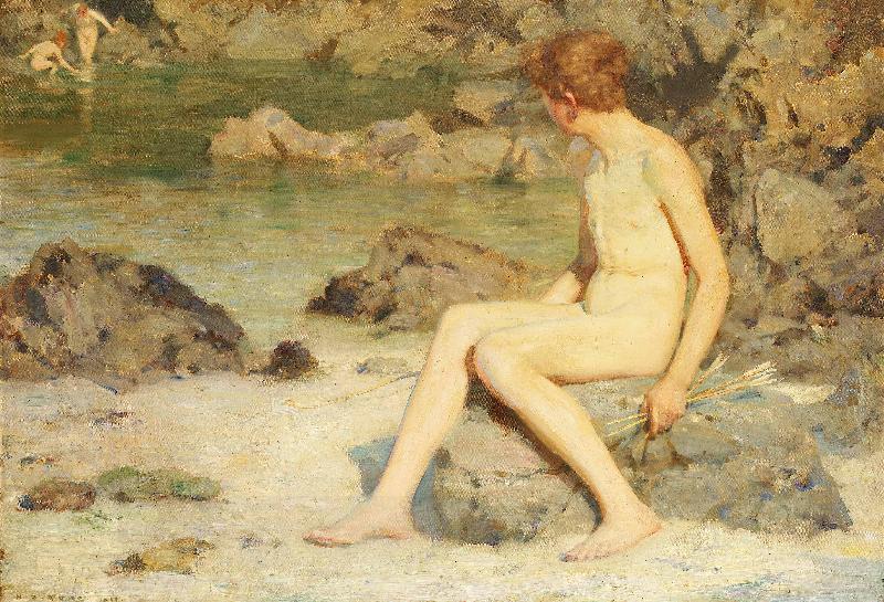 Henry Scott Tuke Cupid and Sea Nymphs China oil painting art